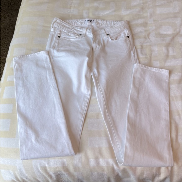 PAIGE Women's Crisp White Straight Leg Jeans - Picture 1 of 4
